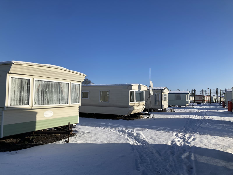 caravans in winter